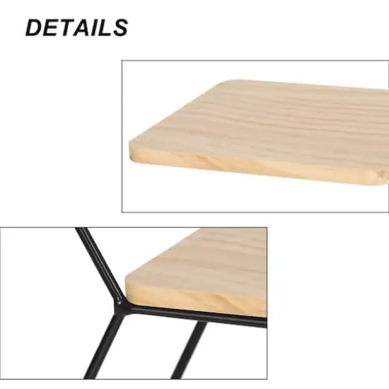 Nex&trade; Black Metal Modern Floating Hexagonal Shelf {2}