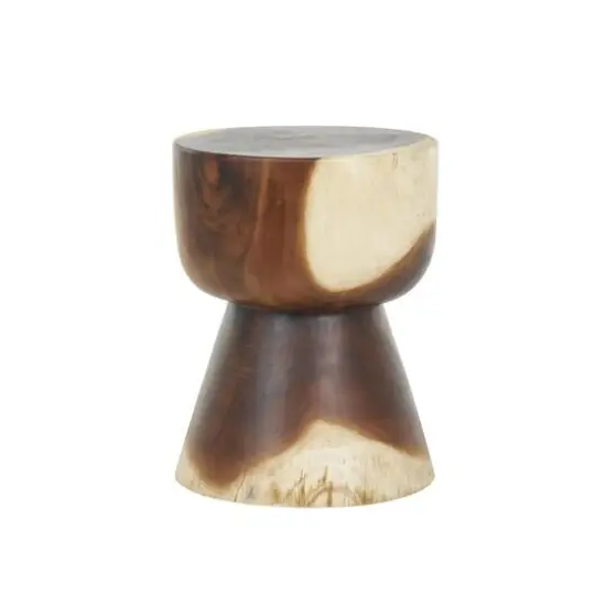 18" Brown Wood Grain Accent Table {7}