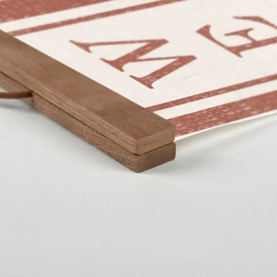 Welcome Flag Hanging Canvas with Frame {3}