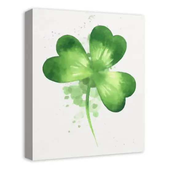 Watercolor Clover 16" x 20" Canvas Wall Art {3}