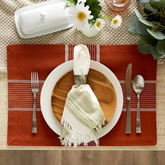 DII&reg; Fiesta Rust Check Placemats, 6ct. {5}