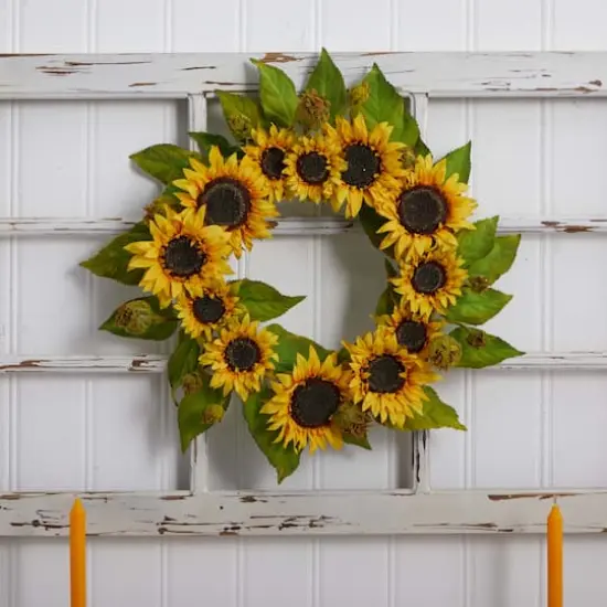 22" Sunflower Wreath {4}