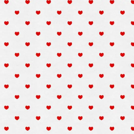 Fabric Editions White Hearts Cotton Fabric {1}