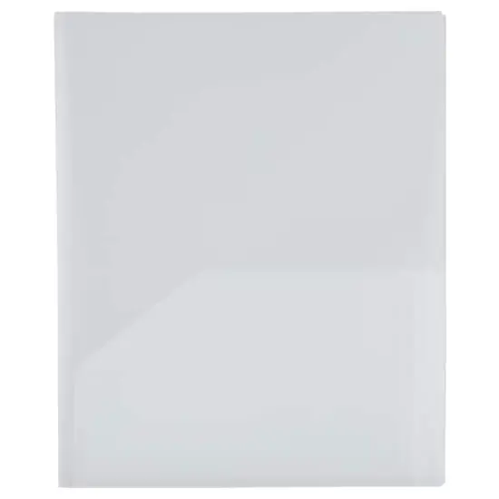 JAM Paper Heavy Duty Plastic 6-Pocket Folder, 2ct. Clear {7}
