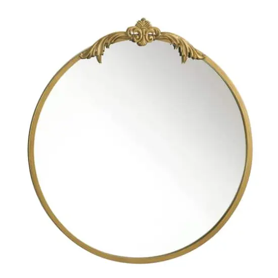 28" Ornate Gold Wall Mirror {1}