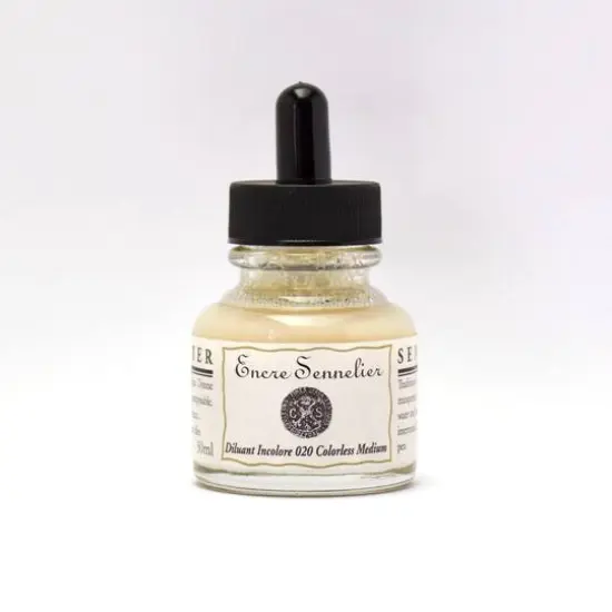 Sennelier Drawing Ink Colorless Medium Thinner, 30mL {1}