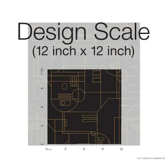 RoomMates Star Wars R2D2 Geometric Peel & Stick Wallpaper Black and Yellow {5}