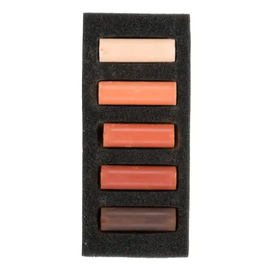 Rembrandt 5 Color Burnt Sienna Half Stick Soft Pastel Set {3}