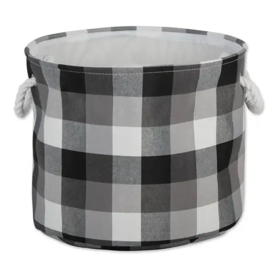 DII&reg; 15" Tri Color Round Fabric Bin Tri Color Black {4}