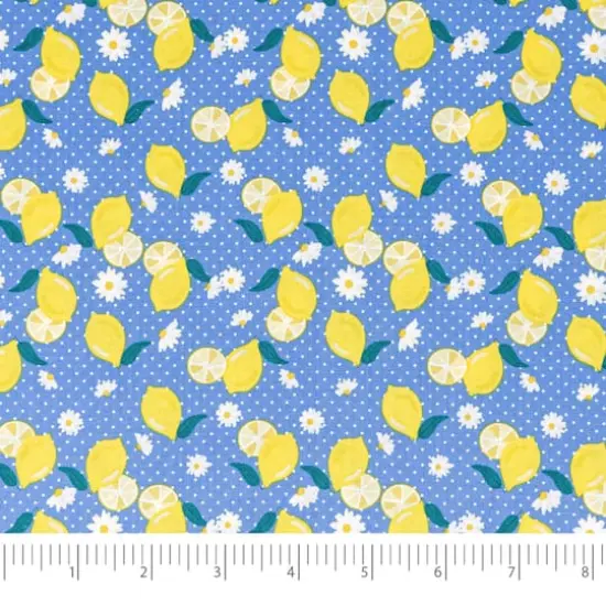SINGER Lemons & Dots Cotton Fabric {1}