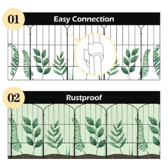 NEX&trade; Metal Panel Arch Garden Fence, 25ct. {3}