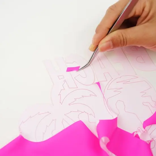 Glow-in-the-Dark Heat Transfer Vinyl by Make Market&reg; Atomic Pink {5}