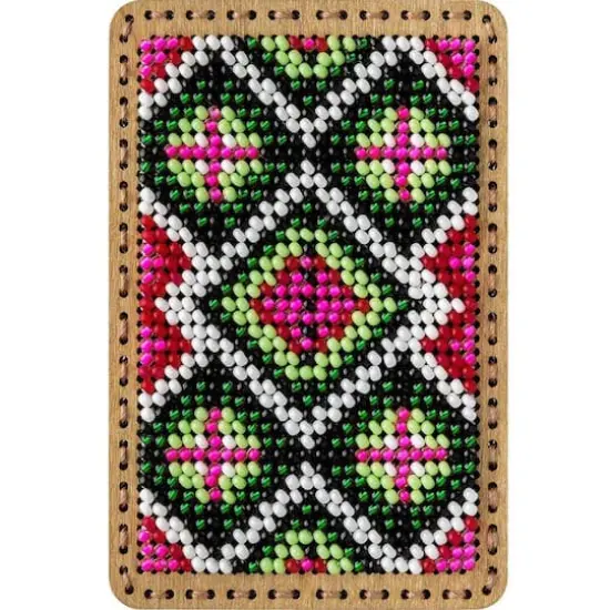 Wonderland Crafts Pink & Green Bead Embroidery Needle Box Kit {5}