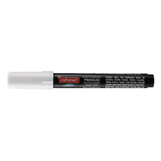 Premium Broad Tip Matte Water-Based Paint Pen by Craft Smart&reg; White {1}
