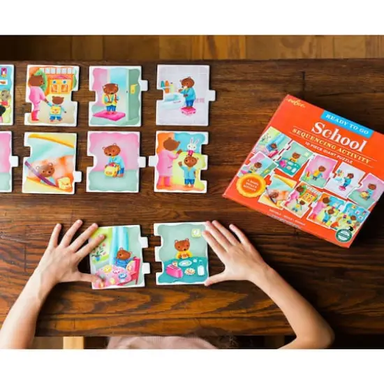 eeBoo Ready to Go School Sequencing Activity 10 Piece Puzzle {4}