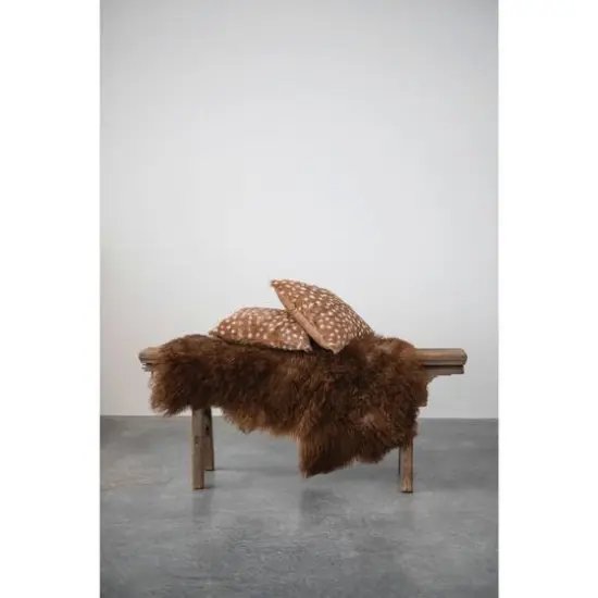 Hello Honey&reg; 3ft. Natural Brown Fur Rug {4}