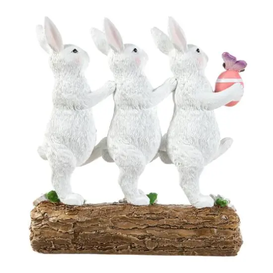 Glitzhome&reg; 9.25" Easter Triple Bunny Table D&eacute;cor {7}