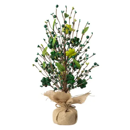 Glitzhome&reg; 18" St Patrick's Shamrock and Berry Table Tree {7}