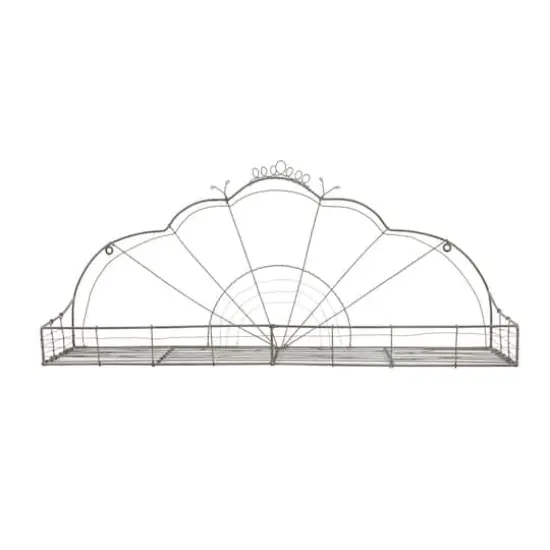 Hello Honey&reg; 23.5" Silver Wire Scalloped Wall Shelf {1}