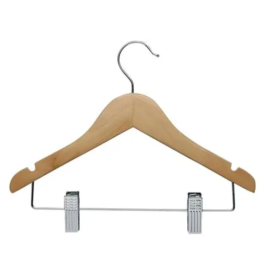 Honey Can Do Kids Wood Hangers With Clips, 10ct. {1}
