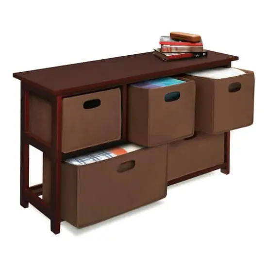 Badger Basket Cherry Five Fabric Basket Storage Unit {4}