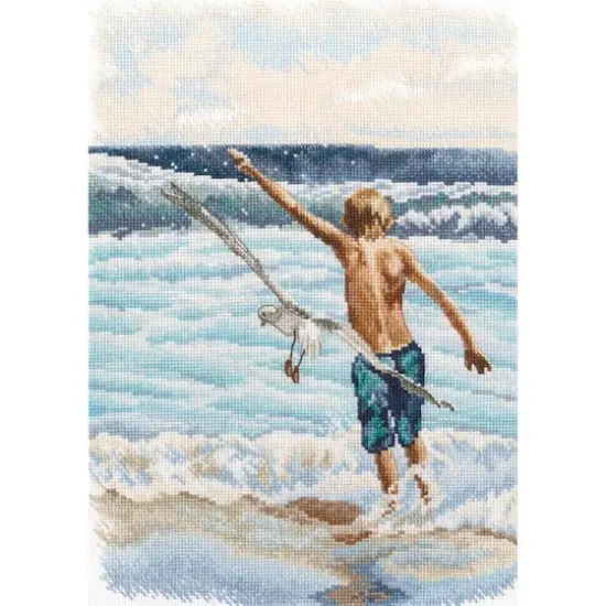 RTO Boy & The Sea Counted Cross Stitch Kit {1}