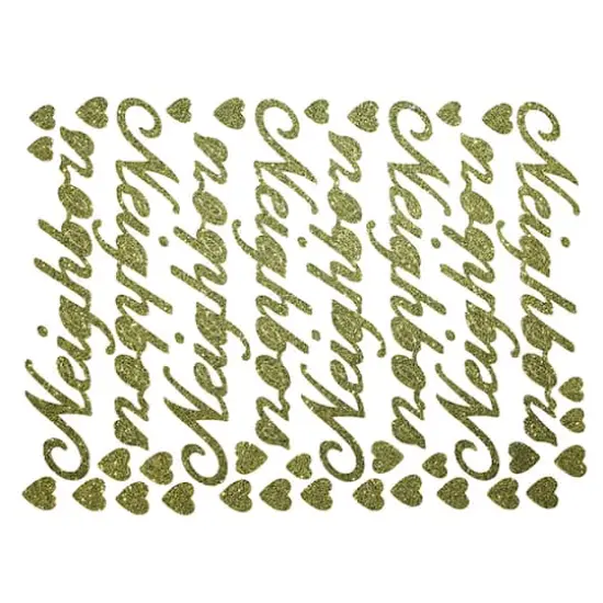 JAM Paper Neighbor Gold Script Floral Adhesive {1}