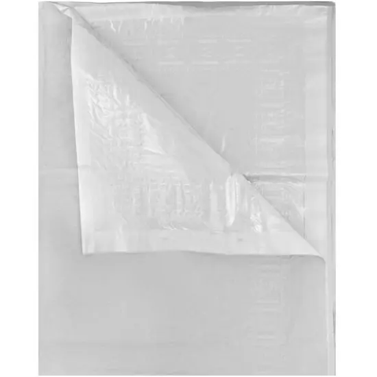 JAM Paper 108" Rectangular Plastic Lined Paper Table Cover Silver {4}