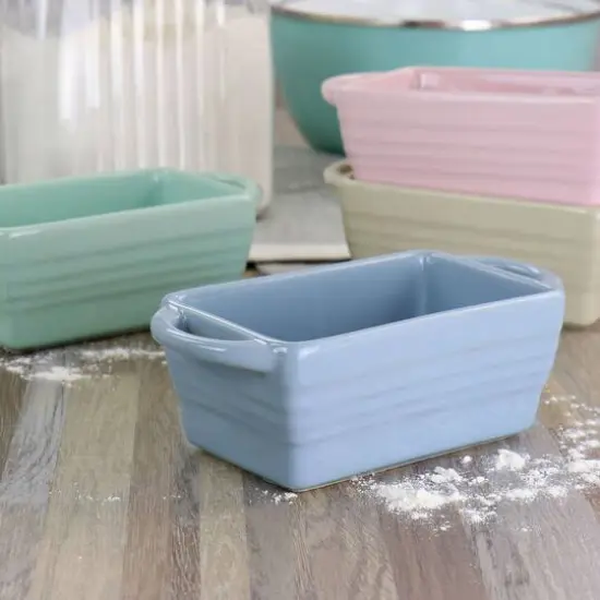Martha Stewart 5.1'' Assorted Colors Mini Loaf Pan Set {5}