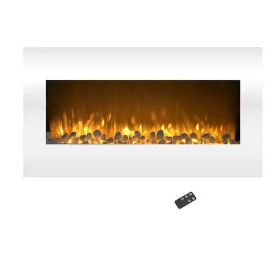 Hastings Home 36" White LED Electric Fireplace {1}