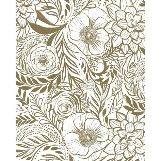 JAM Paper Golden Floral Design Tissue Paper, 12ct. {1}