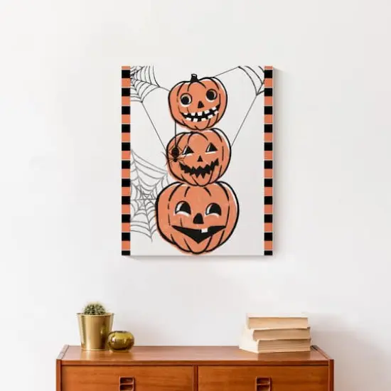 Jackolantern Stack 16" x 20" Canvas Wall Art {5}