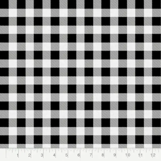 Fabric Editions White & Black Buffalo Check Cotton Fabric {3}