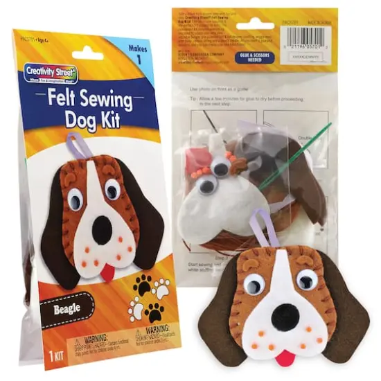 Creativity Street&reg; Animal Felt & Pom Pom Craft Kit Set {4}