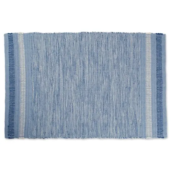 DII&reg; Variegated Blue Recycled Yarn Rug, 2ft. x 3ft. {1}