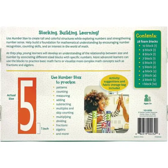 Teacher Created Resources&reg; Number Stax Stacking Foam Number Blocks {6}