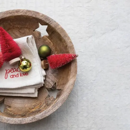 Hello Honey&reg; 11.5" Star Cutout Mango Wood Bowl {3}