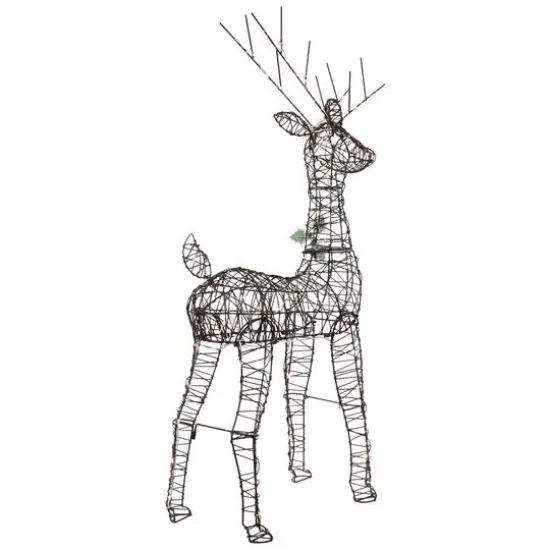 45.5" LED Rattan Deer Outdoor Christmas D&eacute;cor {6}