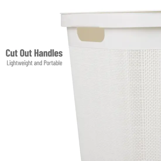Mind Reader 18" x 24" Slim Laundry Hamper White {5}