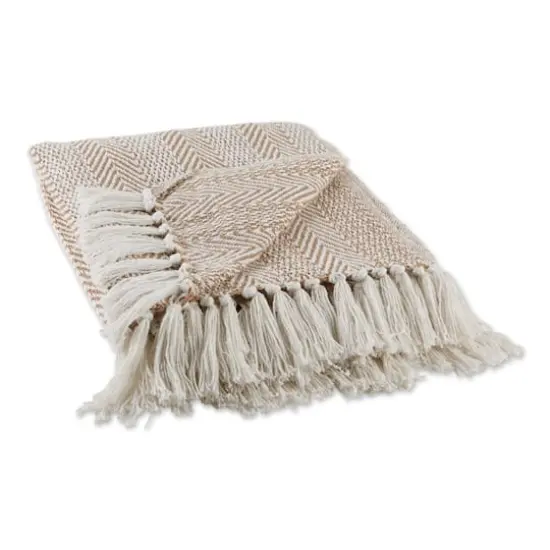 DII&reg; Stone Herringbone Stripe Throw {1}