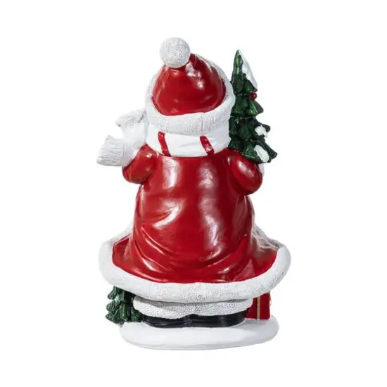 Glitzhome® 100mm Christmas Resin Lighted Snowflakes Snowman Waterglobe {8}