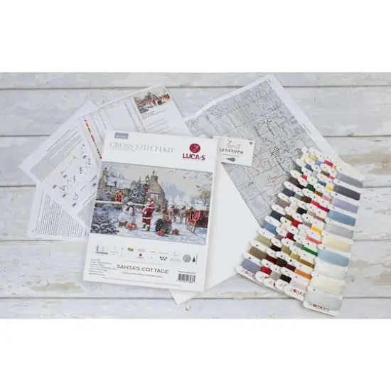 Luca-S Santa's Cottage Counted Cross Stitch Kit {6}