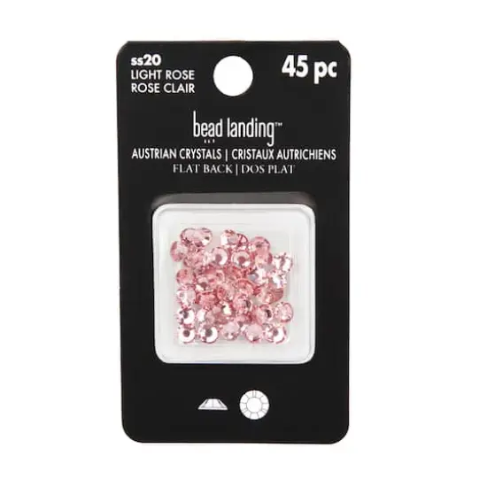 SS20 Round Flatback Austrian Crystals by Bead Landing&trade;, 45ct. Light Rose {5}