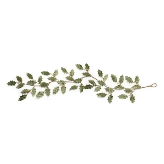 6ft. Glittered Holly Leaf Garlands, 2ct. {1}