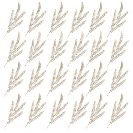 Champagne Gold Glittered Fern Spray, 24ct. {1}