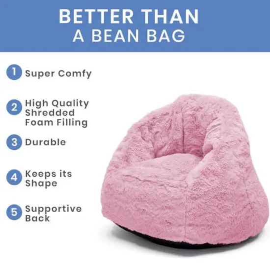 Delta Children 21" Cozee Fluffy Chair Pink {5}