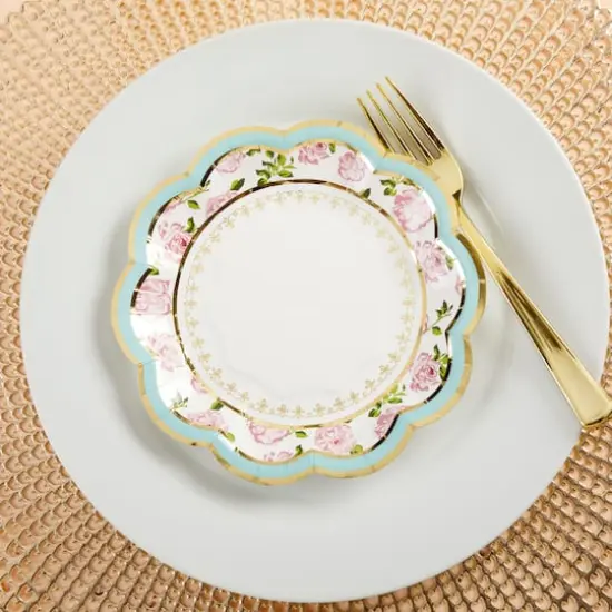 Kate Aspen&reg; 7" Blue Tea Time Whimsy Paper Plates, 32ct. {8}
