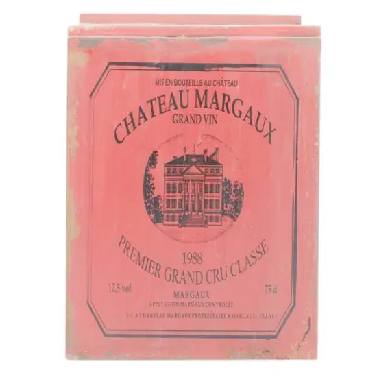 16" Red Wood Farmhouse Wine Rack {4}