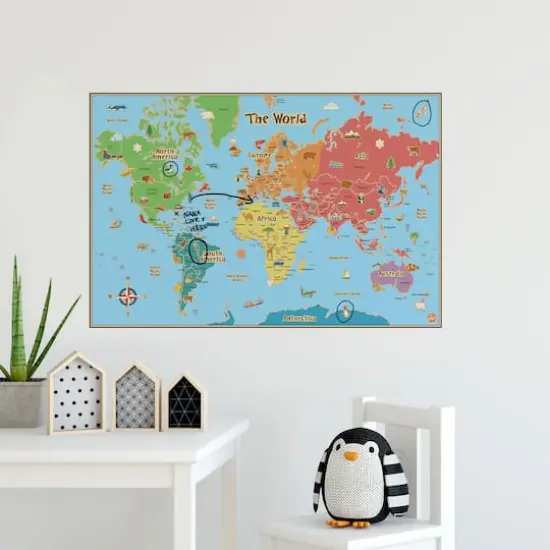 Wallpops Kids World Dry Erase Map Decal {3}
