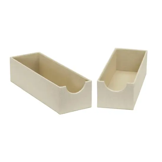 Household Essentials Narrow Drawer Organizers, 2ct. White {1}